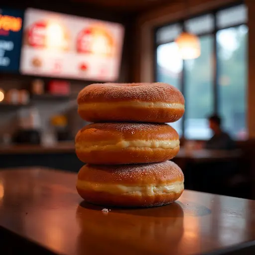 Assorted Krispy Kreme donuts.